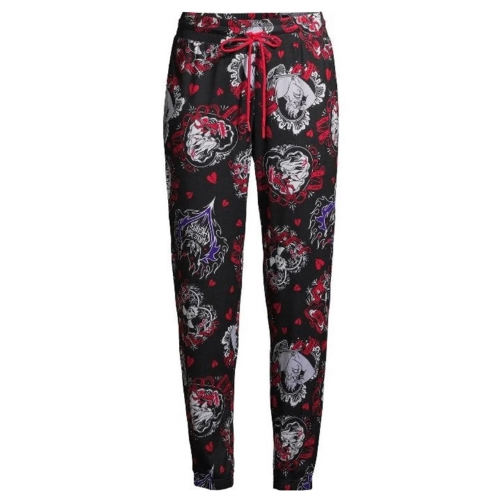 Disney Villains Pajama Jogger Pants Red & Black Lounge Sleepwear